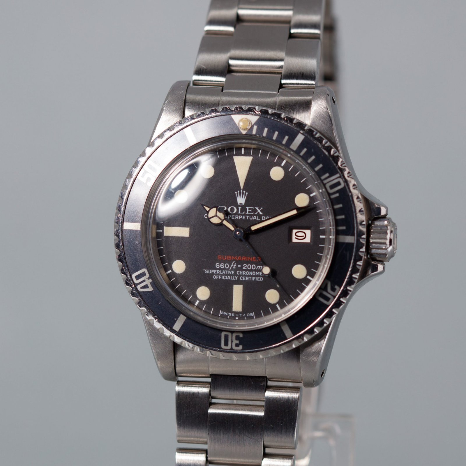 ROLEX SUBMARINER ROUGE REF 1680 MK5 GREY DIAL from 1972